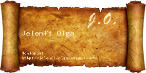 Jelenfi Olga névjegykártya
